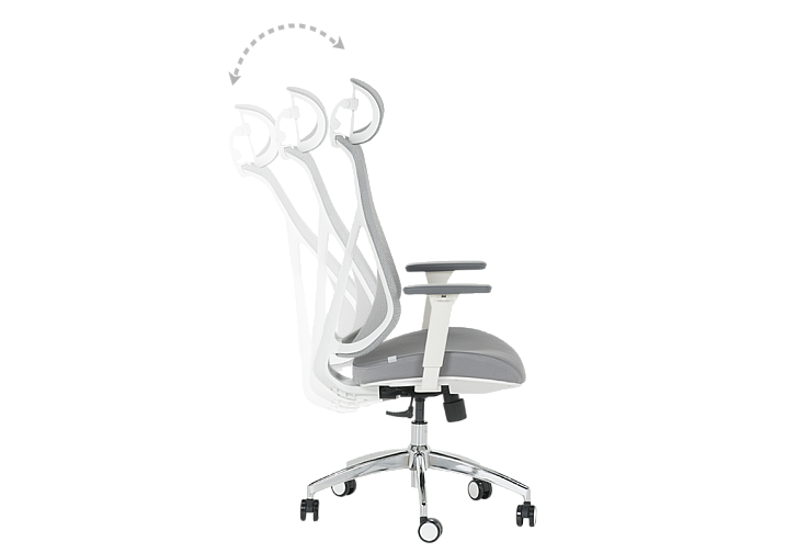 Ергономичен стол КАРМЕН 7901 W - сив