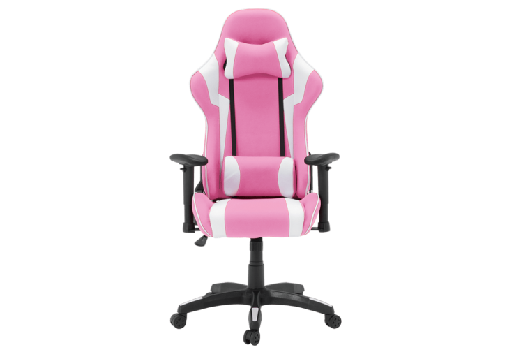 Геймърски стол КАРМЕН 6312 - бял - розов