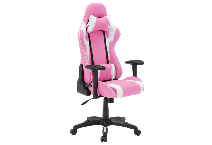 Геймърски стол КАРМЕН 6312 - бял - розов