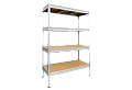 Метален стелаж КАРМЕН CR-1024 - 180x120x60 см, до 600 кг на рафт - цинк