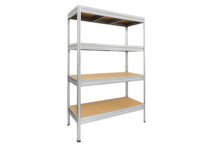 Метален стелаж КАРМЕН CR-1024 - 180x120x60 см, до 600 кг на рафт - цинк