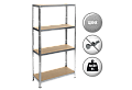 Метален стелаж КАРМЕН CR-1024 - 180x90x40 см, до 600 кг на рафт - цинк