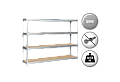 Метален стелаж MEGA 177x240x45 см, до 450 кг на рафт - цинк