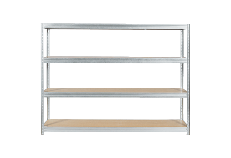 Метален стелаж MEGA 177x240x45 см, до 450 кг на рафт - цинк