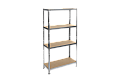 Метален стелаж КАРМЕН CR-1011 - 160х80х40 см, до 100 кг на рафт - цинк
