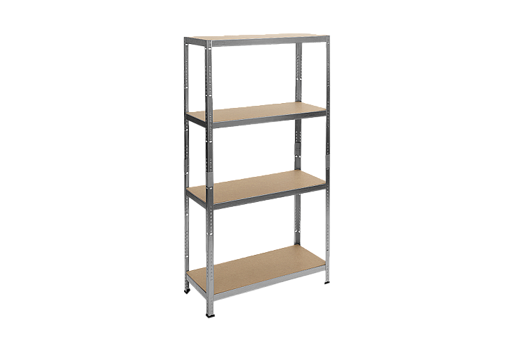 Метален стелаж КАРМЕН CR-1011 - 160х80х40 см, до 100 кг на рафт - цинк