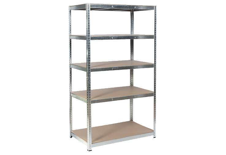Метален стелаж КАРМЕН CR-1021 - 190х100х40 см, до 65 кг на рафт - цинк