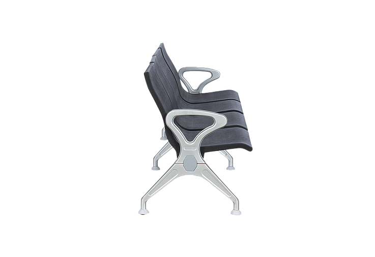 Посетителска пейка с 4 места КАРМЕН CR-1035-4 - черна