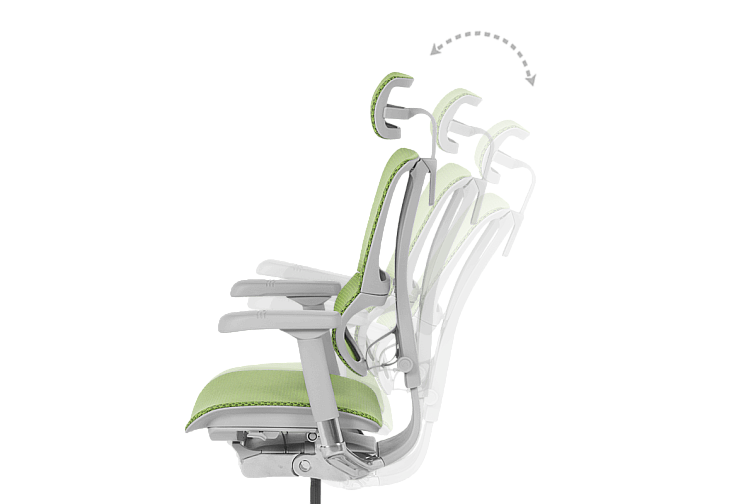 Ергономичен стол ERGOHUMAN IOO ELITE 2 - сива рамка - зелен