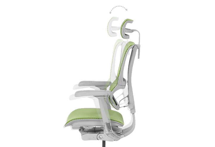 Ергономичен стол ERGOHUMAN IOO ELITE 2 - сива рамка - зелен