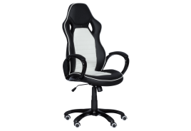 Геймърски стол КАРМЕН 7502 - бял-черен
