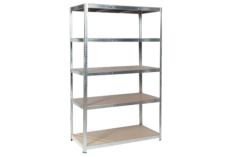 Метален стелаж КАРМЕН CR-1012 - 200х120х60 см, до 250 кг на рафт - цинк