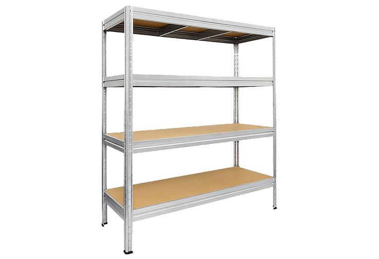 Метален стелаж MEGA 177x160x45 см, до 600 кг на рафт - цинк