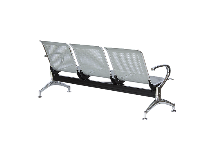 Посетителска пейка с 3 места КАРМЕН CR-1030-3 - сребърна