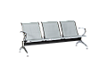 Посетителска пейка с 3 места КАРМЕН CR-1030-3 - сребърна