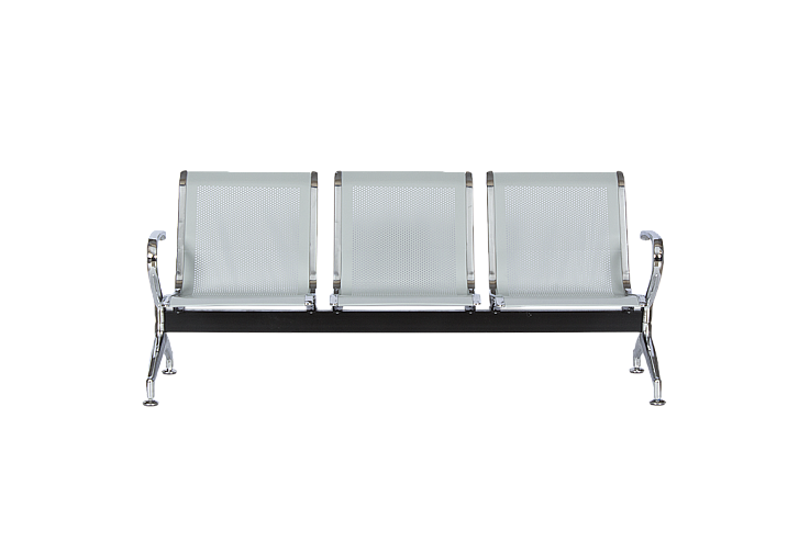 Посетителска пейка с 3 места КАРМЕН CR-1030-3 - сребърна