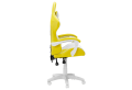Геймърски стол КАРМЕН 6311 - бял - жълт