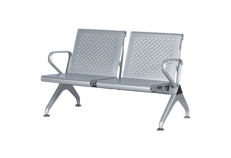 Посетителска пейка с 2 места КАРМЕН CR-1031-2 - сребърна