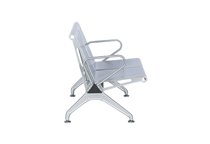 Посетителска пейка с 2 места КАРМЕН CR-1031-2 - сребърна