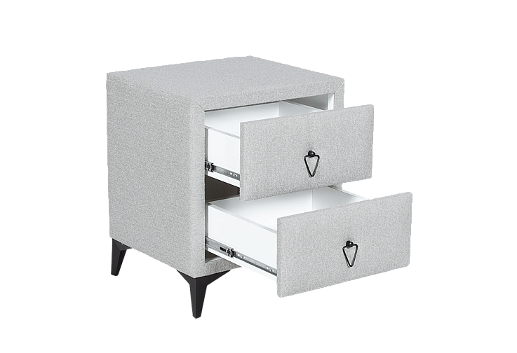 Нощно шкафче за спалня KOLAJEN LINEN - сив 02