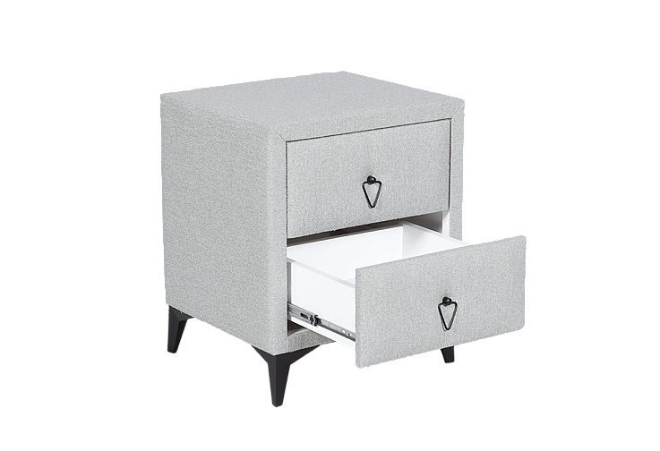 Нощно шкафче за спалня KOLAJEN LINEN - сив 02