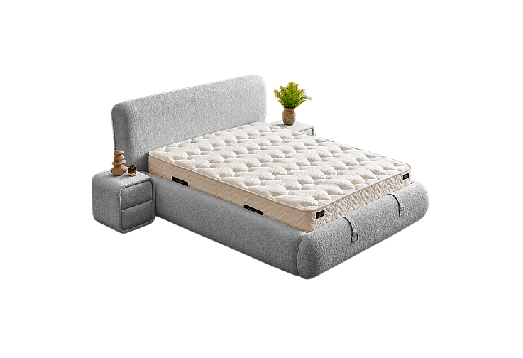 Тапицирана спалня с матрак RODOS PRO 160 х 200 - сив 18