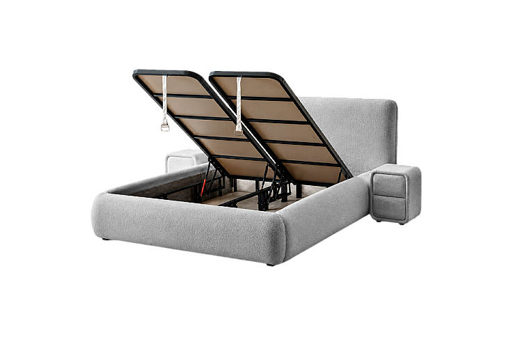 Тапицирана спалня с матрак RODOS PRO 160 х 200 - сив 18