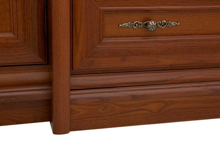 Четирикрилен гардероб с шкафове и чекмеджета KENT ESZF4D2S