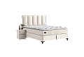 Тапицирана спалня с матрак HERMES 160 x 200 - слонова кост AN