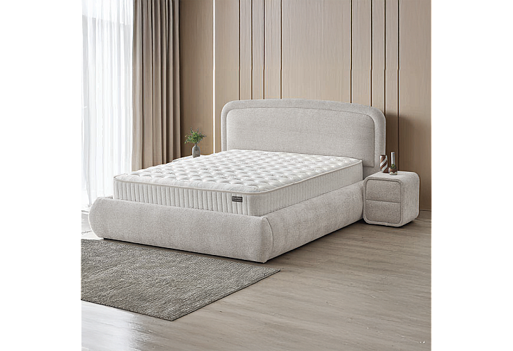 Тапицирана спалня с матрак NOVA 160 x 200 - перла SY