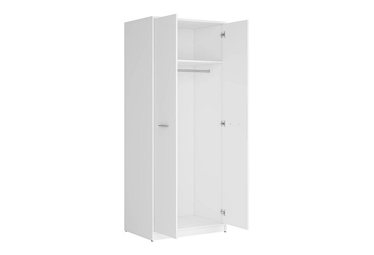 Двукрилен гардероб NEPO PLUS SZF2D бяло