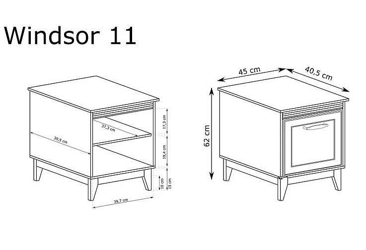 Нощно шкафче WINDSOR W-11 кашмир