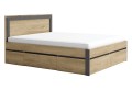 Легло с чекмеджета СОРЕНТО за матрак 160/200 голд силвърджак и графит