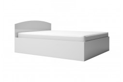 Двойно легло с повдигащ механизъм ЛЕО 6 за матрак 160/200 см бяло гланц