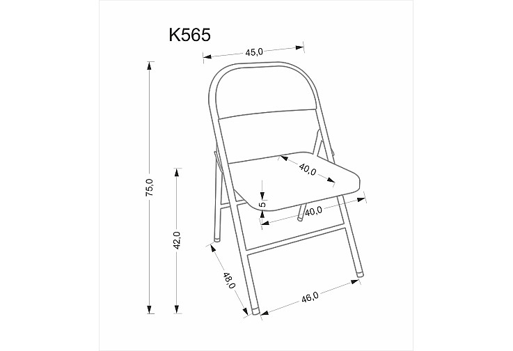 Сгъваем стол K 565 черен