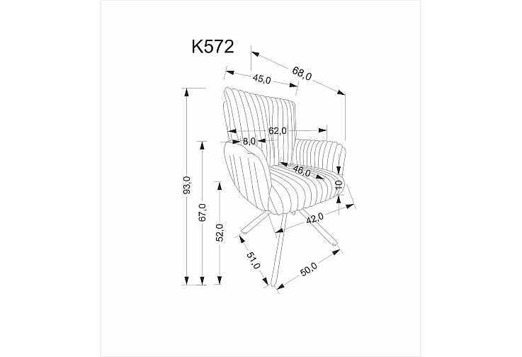 Трапезен стол K 572 пепел / черен