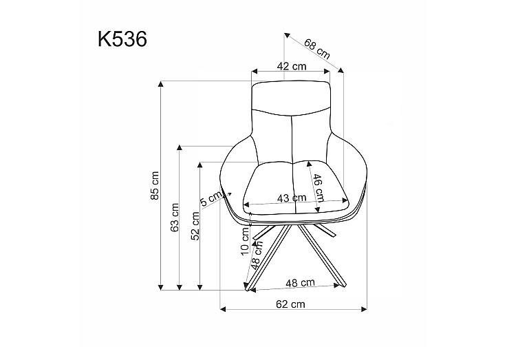 Трапезен стол K536 маслиново