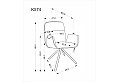 Трапезен стол K 574 пепел / черен