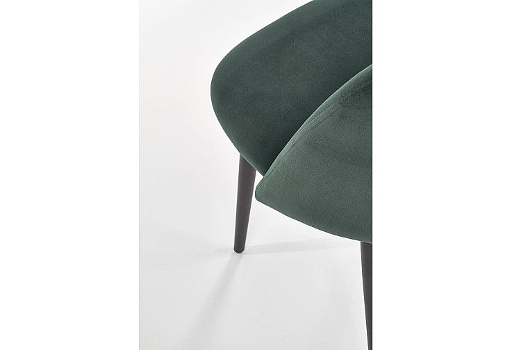 Трапезен стол K384 тъмнозелен / черен