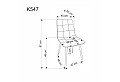 Трапезен стол K547 черен