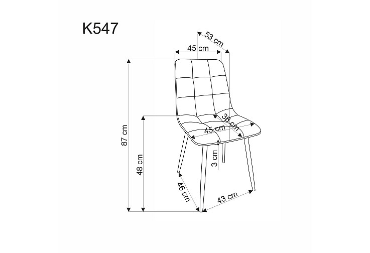 Трапезен стол K547 черен