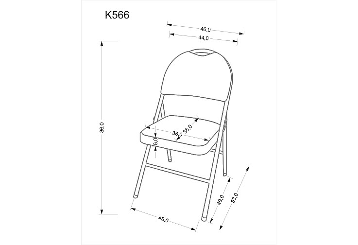 Сгъваем стол K 566 черен