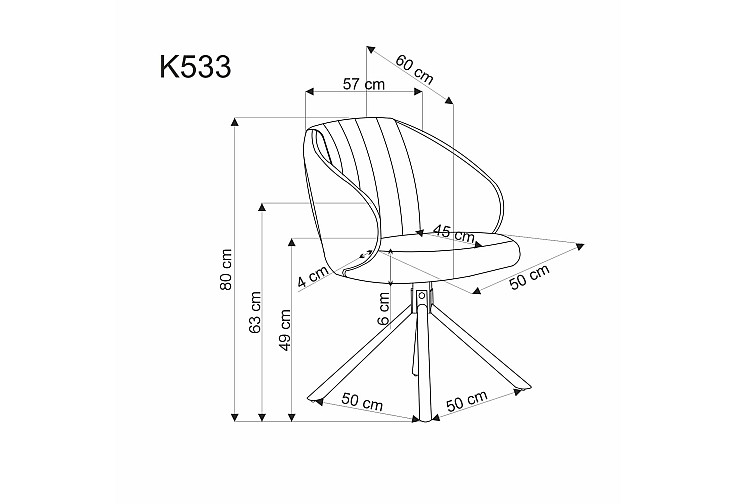 Трапезен стол K533 маслиново