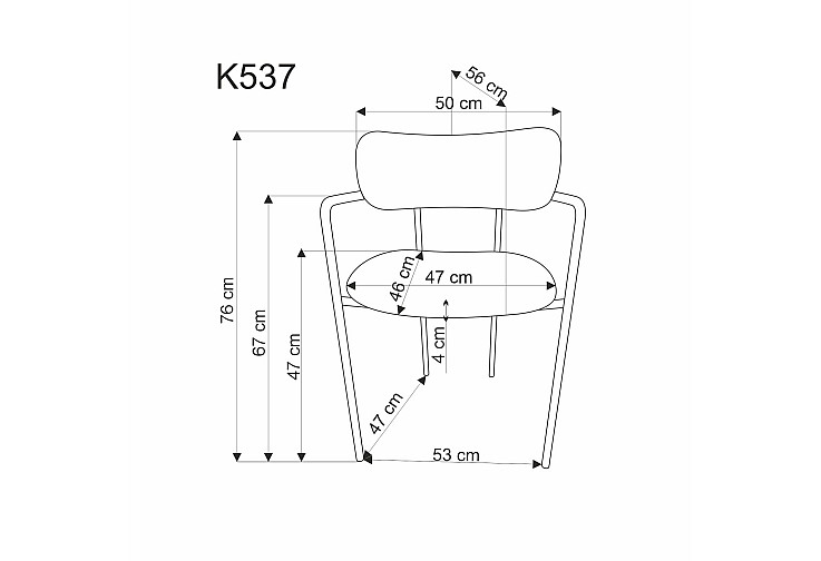 Трапезен стол K537 кремав