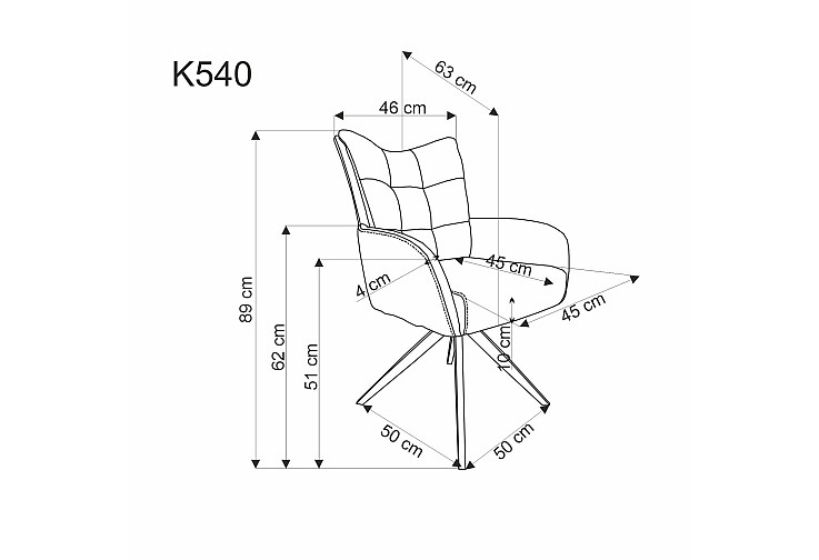 Трапезен стол K540 канелен