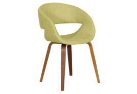 Трапезен стол КАРМЕН 9975 - орех - зелен