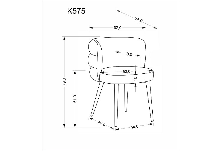 Трапезен стол K 575 маслинен