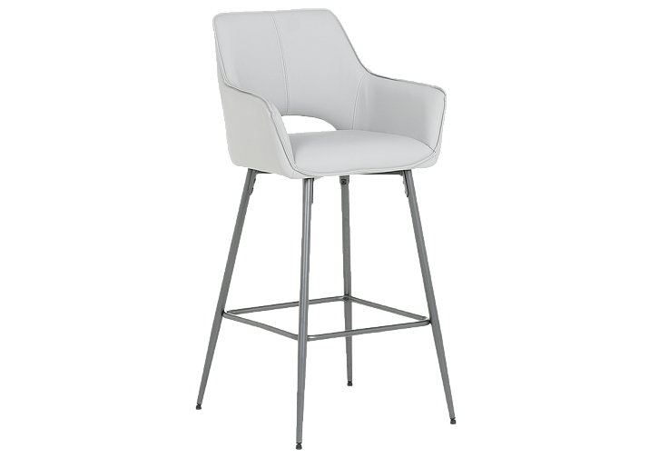 Бар стол TELFORD 2 силиконова кожа - сив 67