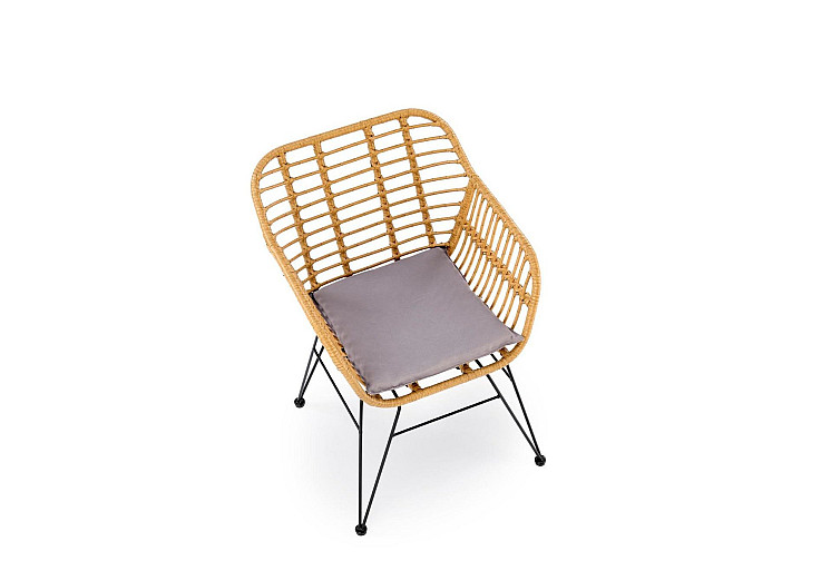 Трапезен стол K541 натурален / сив