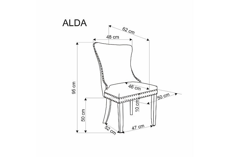 Трапезен стол ALDA сиво